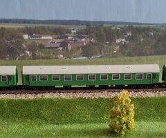 Model osobního vozu 1. tř. Y-B 70, ČD, V. epocha
